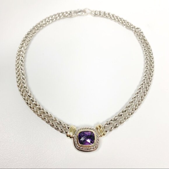 DAVID YURMAN Albion Amethyst Double Wheat Chain - Picture 3 of 7